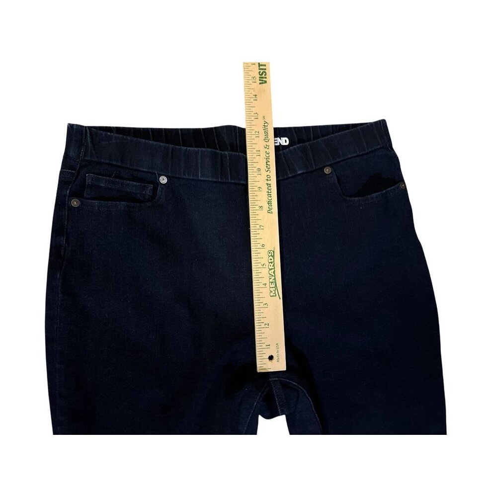 Lands End Pull On Jeans Womens 16 Dark Wash Cotton Blend Stretch Pants Used - Picture 12 of 13